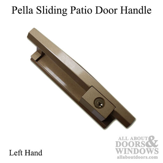 Sliding Patio Door Handle, Left Hand, Outside Keyed - Copperite