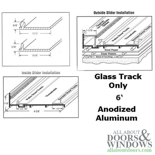 Sliding Patio Door Replacement Track 94 Inch Aluminum - Sliding Patio Door Replacement Track 94 Inch Aluminum