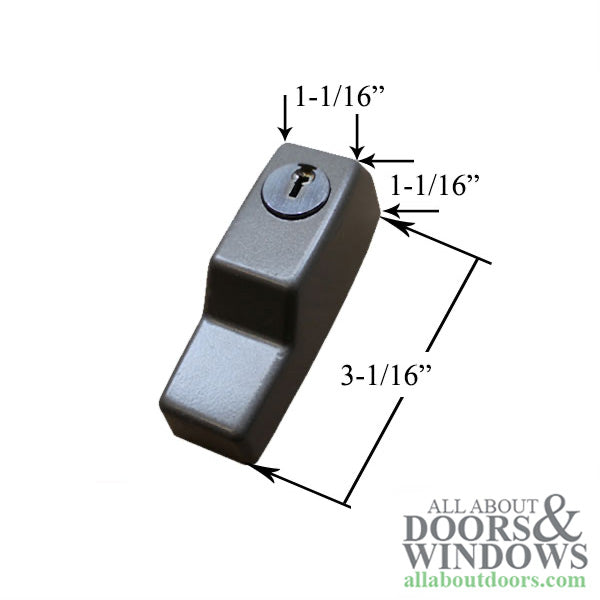 Discontinued - Andersen 2 Panel Gliding Door Exterior 6 Pin Lock Cylinder w/ Keys - Stone - Discontinued - Andersen 2 Panel Gliding Door Exterior 6 Pin Lock Cylinder w/ Keys - Stone