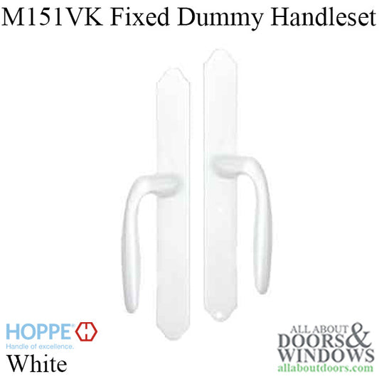 HOPPE HLS 9000 Sliding Door Handle Set Verona Lever Fixed Dummy White