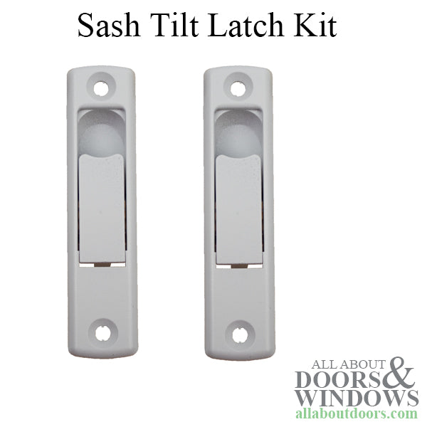 Peachtree Ariel Tilt Double Hung Window Sash Tilt Latch Kit - White - Peachtree Ariel Tilt Double Hung Window Sash Tilt Latch Kit - White