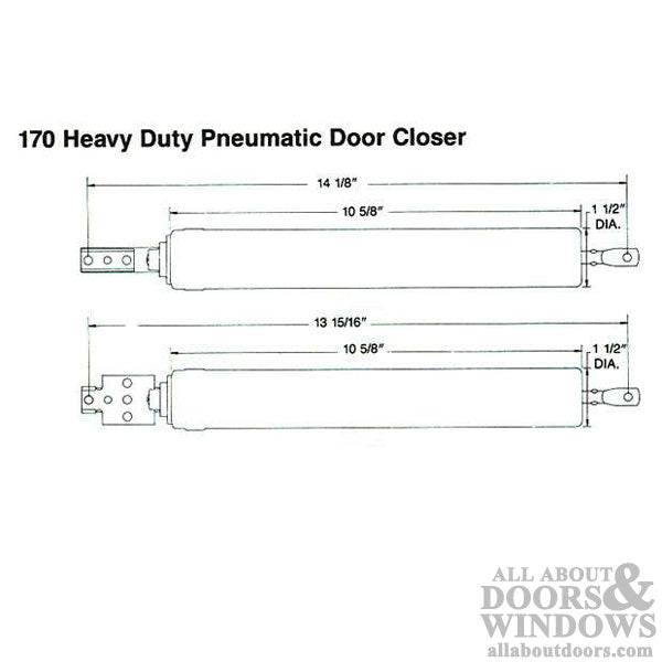 Heavy Duty Storm Door Closer with Tension Bar - Heavy Duty Storm Door Closer with Tension Bar