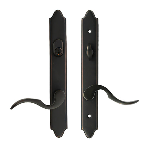 Emtek 1471 Concord 11 Inch Keyed Multipoint Lock Trim, Keyed Alike, Cortina Handle, Left-Handed - Oil Rubbed Bronze - Emtek 1471 Concord 11 Inch Keyed Multipoint Lock Trim, Keyed Alike, Cortina Handle, Left-Handed - Oil Rubbed Bronze
