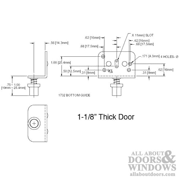 Spring Guide for 1-1/8 Inch Door - Spring Guide for 1-1/8 Inch Door