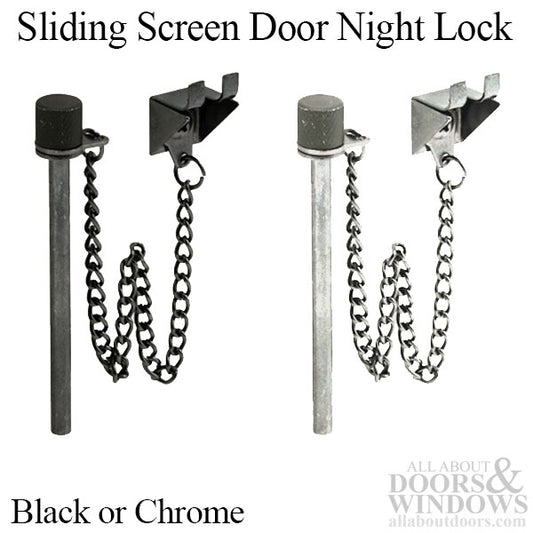 Night Lock Pin for Sliding Patio Door - 2 Colors