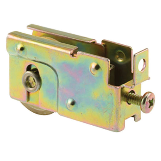 Sliding Door Roller With F Tab Housing 1 Inch Steel Wheel Center Grooved Roller With Adjustable Housing