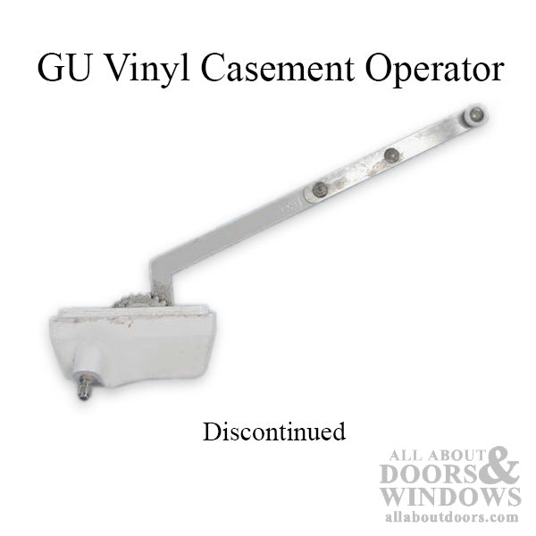 G-U  Straight Arm Rear Mounted, Vinyl Casement Operator, LH - Wh - G-U  Straight Arm Rear Mounted, Vinyl Casement Operator, LH - Wh