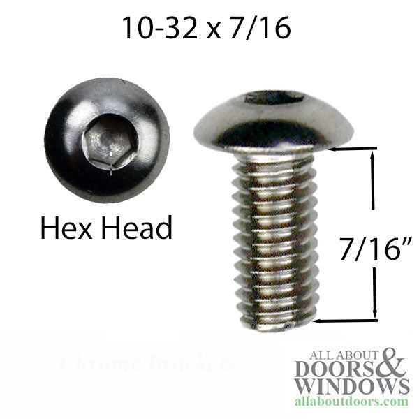 Marvin Hex Drive Truss Head Escutcheon Adapter Screw 10-32 x 7/16 inch SFD - Marvin Hex Drive Truss Head Escutcheon Adapter Screw 10-32 x 7/16 inch SFD