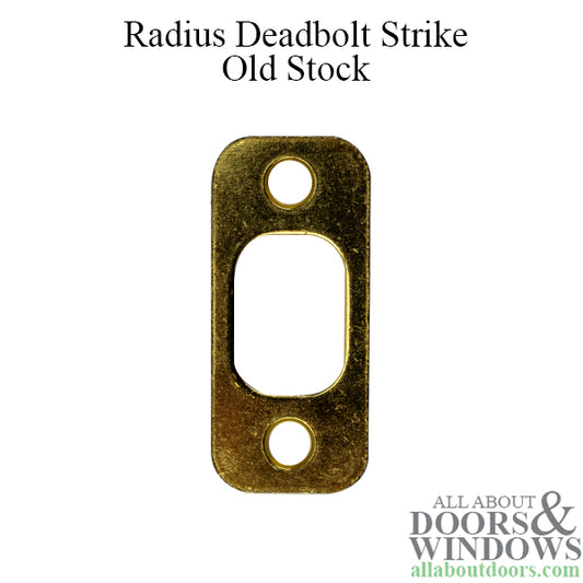 Polished Brass Radius Deadbolt Plate - Old Stock