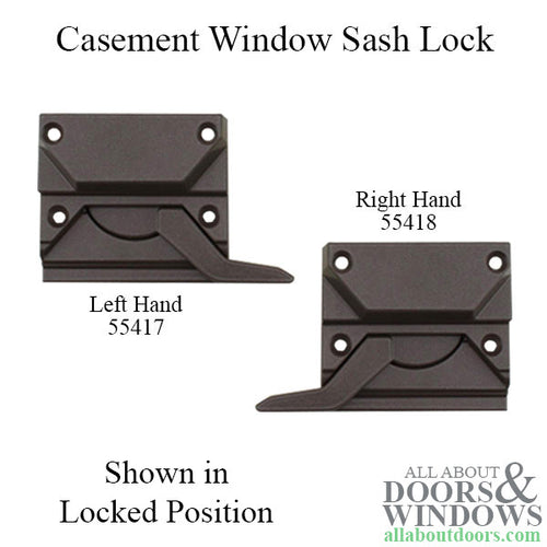 Blemished Casement 4-hole Sash Lock, Left - Antique Brass - Blemished Casement 4-hole Sash Lock, Left - Antique Brass