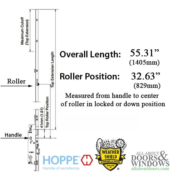 16mm Manual Top Extension, Roller @ 32.63