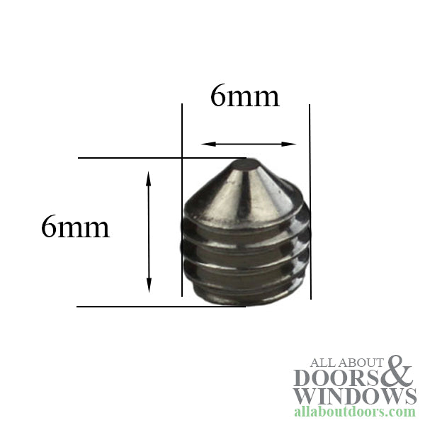 Stainless Steel Hexagon Socket Set Screw M6 x 6mm With Cone Point - Stainless Steel Hexagon Socket Set Screw M6 x 6mm With Cone Point