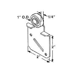 1 inch wheel, front wardrobe roller - 1 inch wheel, front wardrobe roller