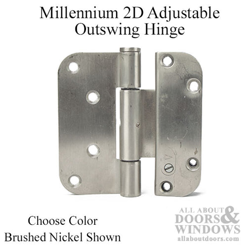 Adjustable Hinge Millennium 2D 4 x 4 Set (V) NRP Outswing - Adjustable Hinge Millennium 2D 4 x 4 Set (V) NRP Outswing