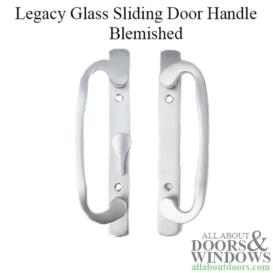 Legacy Sliding Glass Door Handle, CENTER Thumb Turn, Blemished - Brushed Chrome