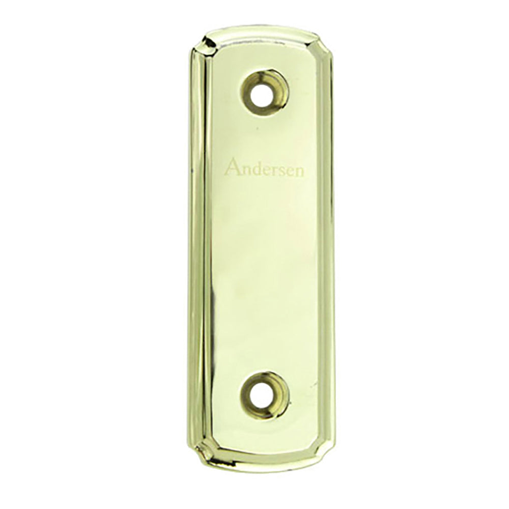 Andersen Gliding Door Cover Plate, Newbury Style - Polished Brass - Andersen Gliding Door Cover Plate, Newbury Style - Polished Brass