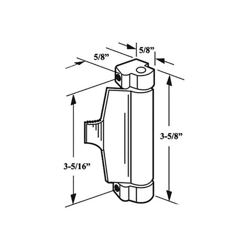 Non-Handed Spring Loaded Vertically Adjustable Flip Latch for Sliding Screen Door - Choose Color - Non-Handed Spring Loaded Vertically Adjustable Flip Latch for Sliding Screen Door - Choose Color