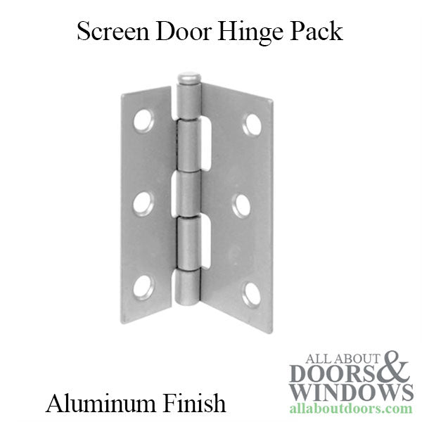 Screen Door Hinges 2.25 x 3 Aluminum 2 Pack - Screen Door Hinges 2.25 x 3 Aluminum 2 Pack