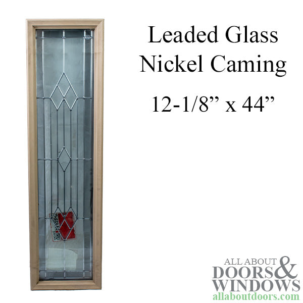 Rectangular Leaded Glass Door Lite 12-1/8