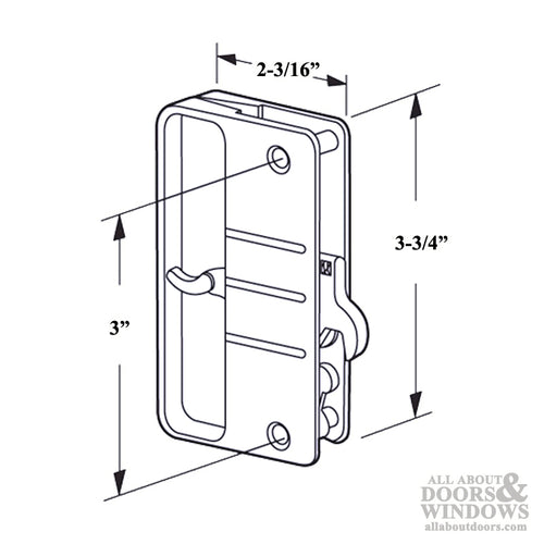 Discontinued - Non-Handed Latch & Pull with Security Lock for Sliding Screen Door - Black - Discontinued - Non-Handed Latch & Pull with Security Lock for Sliding Screen Door - Black