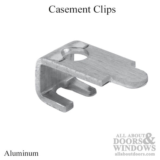 Casement Clips, 5/16" with Screws - Aluminum