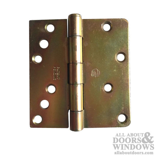 Peachtree Brass Dichromate Hinge - 4 x 3-3/4 - Square and 1/4 in. Radius Corners