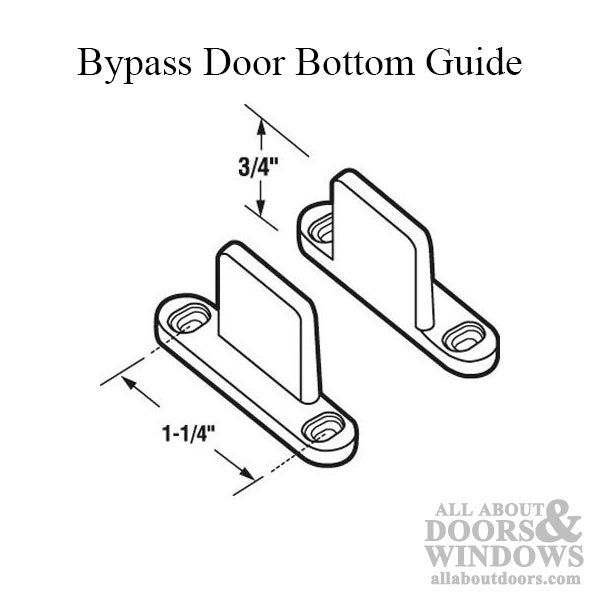 Guides, Closet  Bypass Doors - Nylon - Guides, Closet  Bypass Doors - Nylon