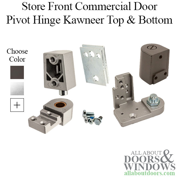 Store Front Commercial Door Pivot Hinge, Kawneer Top and Bottom, Left Hand - Choose Color - Store Front Commercial Door Pivot Hinge, Kawneer Top and Bottom, Left Hand - Choose Color