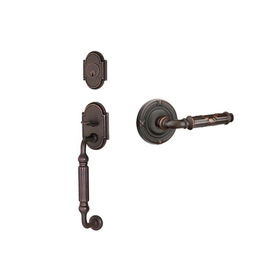 Emtek Knoxville Brass Tubular Style Single Cylinder Entryset - Oil Rubbed Bronze