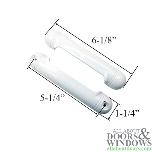 Ergonomic Handle for Clear View Retractable Screen Door - White - Ergonomic Handle for Clear View Retractable Screen Door - White