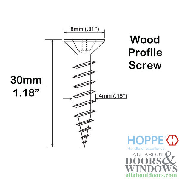 Screws, 8mm Head, 30mm Length  - Stainless Steel - Screws, 8mm Head, 30mm Length  - Stainless Steel