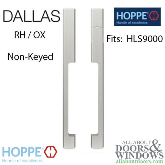 Hoppe Dallas Sliding Door Handle For HLS9000 Sliding Glass Patio Doors Right Handed Non Keyed Door Lever