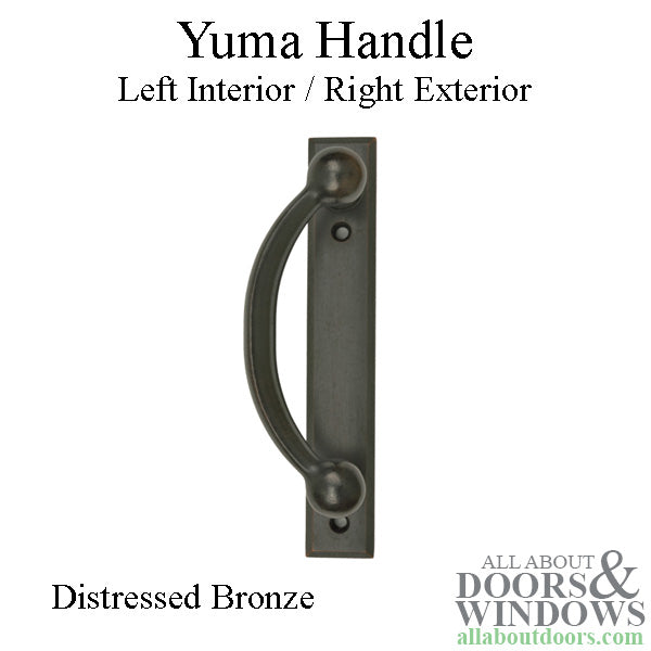 Andersen Yuma Gliding Door Handle - Left Interior/Right Exterior - Distressed Bronze - Andersen Yuma Gliding Door Handle - Left Interior/Right Exterior - Distressed Bronze