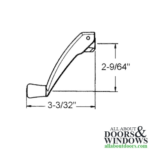 Amesbury Truth Casement Window Crank Handle 11/32 Inch Spline Folding - Amesbury Truth Casement Window Crank Handle 11/32 Inch Spline Folding