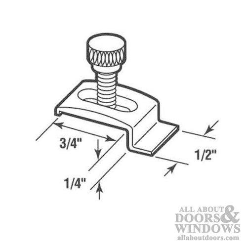 Storm Door Clips, 1/4” - White - Storm Door Clips, 1/4” - White