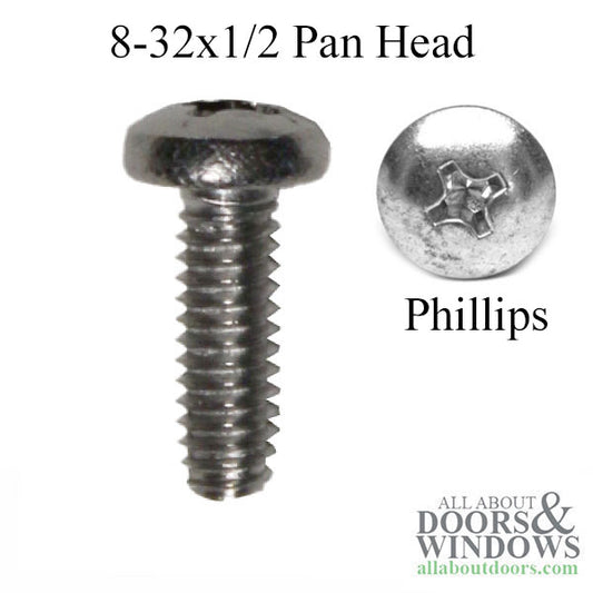 8-32 x 0.5 Pan Head Phillips Machine Screw