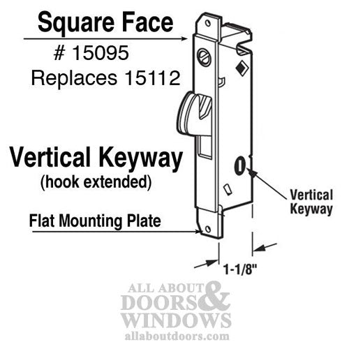 Discontinued - Mortise Lock, 45  Slot, Arcadia Sliding Glass Door - Discontinued - Mortise Lock, 45  Slot, Arcadia Sliding Glass Door