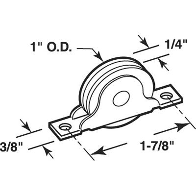 Sliding Door Ball Bearing Roller 1 Inch Steel Wheel Diameter - Sliding Door Ball Bearing Roller 1 Inch Steel Wheel Diameter