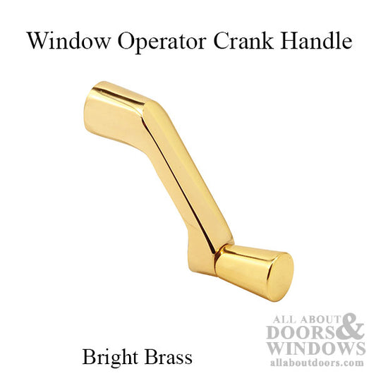 Truth Window Operator Crank Handle - Bright Brass