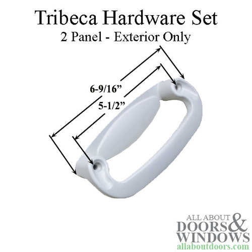 Andersen Tribeca 2-Panel Exterior Trim Hardware - White - Andersen Tribeca 2-Panel Exterior Trim Hardware - White