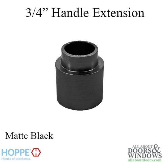 Hoppe Handle Extension for Active or Inactive Handle Set Matte Black