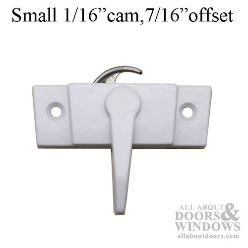 Truth Sash Lock For Casement Windows Trimline Sweep Sash Lock 2-1/16 inch screw holes 1/16 cam 7/16 offset - Truth Sash Lock For Casement Windows Trimline Sweep Sash Lock 2-1/16 inch screw holes 1/16 cam 7/16 offset