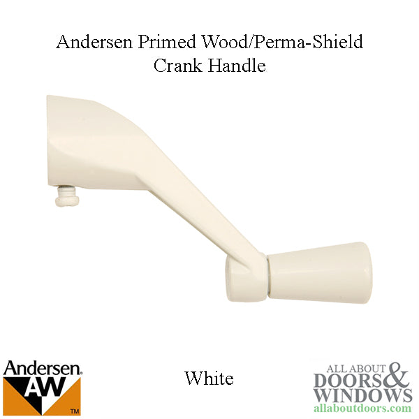 Andersen Window Primed Wood/Perma-Shield Crank Handle - White - Andersen Window Primed Wood/Perma-Shield Crank Handle - White