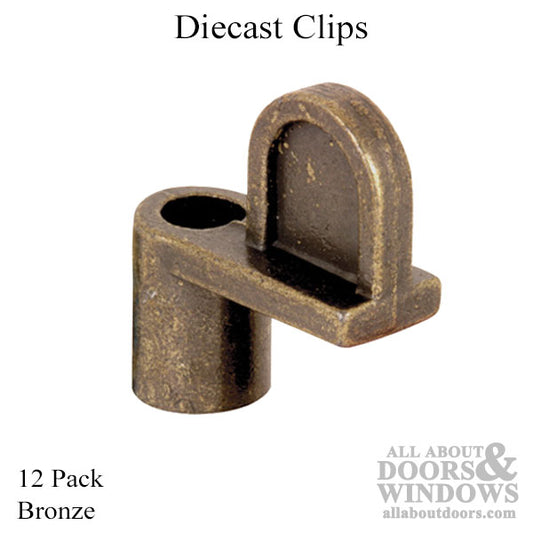 Screen Clip, Zinc, 5/16 Offset, w/ screw - Bronze