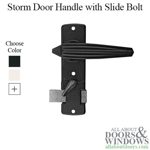 Inside Handle with Slide Bolt for Storm Door - Inside Handle with Slide Bolt for Storm Door