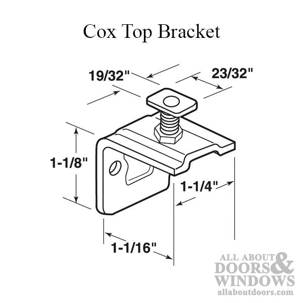 Cox Top Bracket for 4 Wheel Roller Side Mount - Cox Top Bracket for 4 Wheel Roller Side Mount