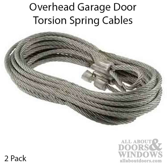 Torsion Spring Cables, Overhead Garage Doors - 2 Pack