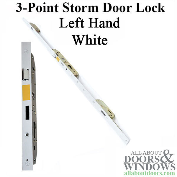 Andersen Storm Door Lock 3 Point Lock Left Handed Multipoint Lock White Lock - Andersen Storm Door Lock 3 Point Lock Left Handed Multipoint Lock White Lock