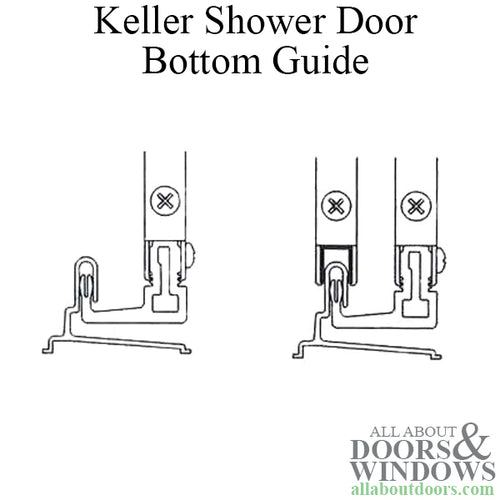 Keller Corner Guide for Shower Doors - Keller Corner Guide for Shower Doors