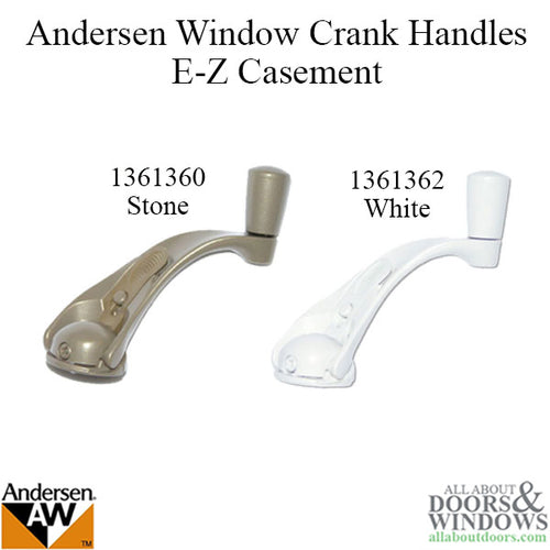 Andersen Window Improved/E-Z Casement Crank/Handle - Metro Style - Stone - Andersen Window Improved/E-Z Casement Crank/Handle - Metro Style - Stone